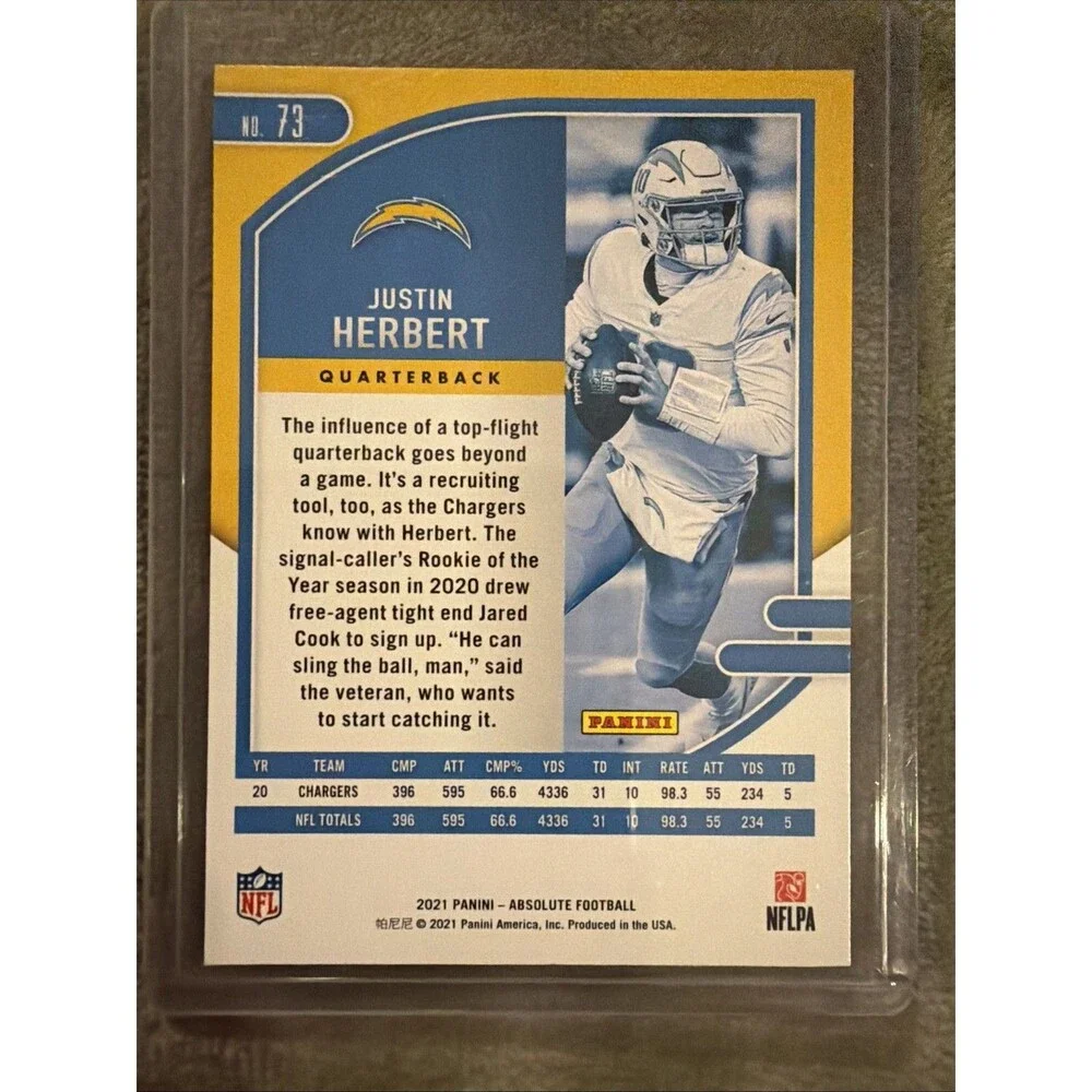 2021 Panini Absolute - Justin Herbert #73
